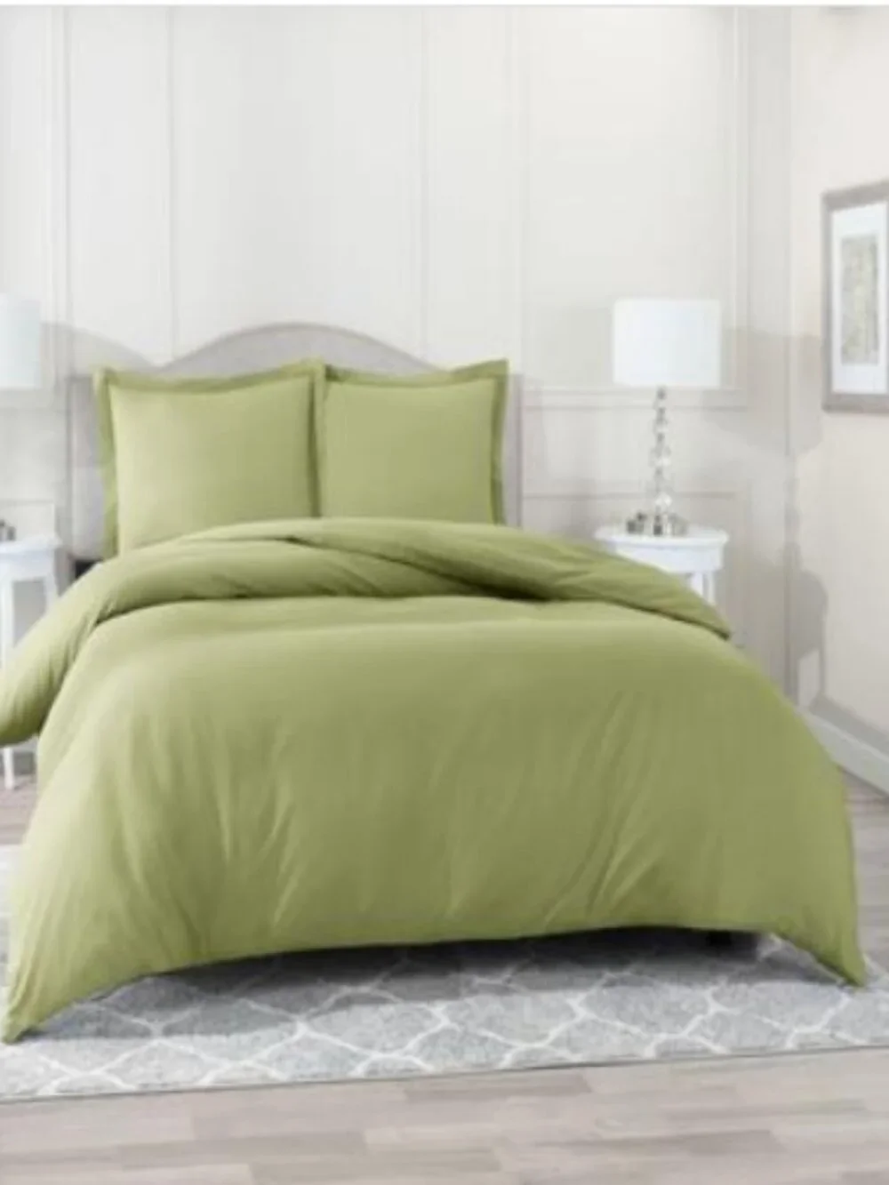 Neslt Super Soft Double Brushed Microfiber 3 Pc. Duvet Cover Set, Queen - Sage